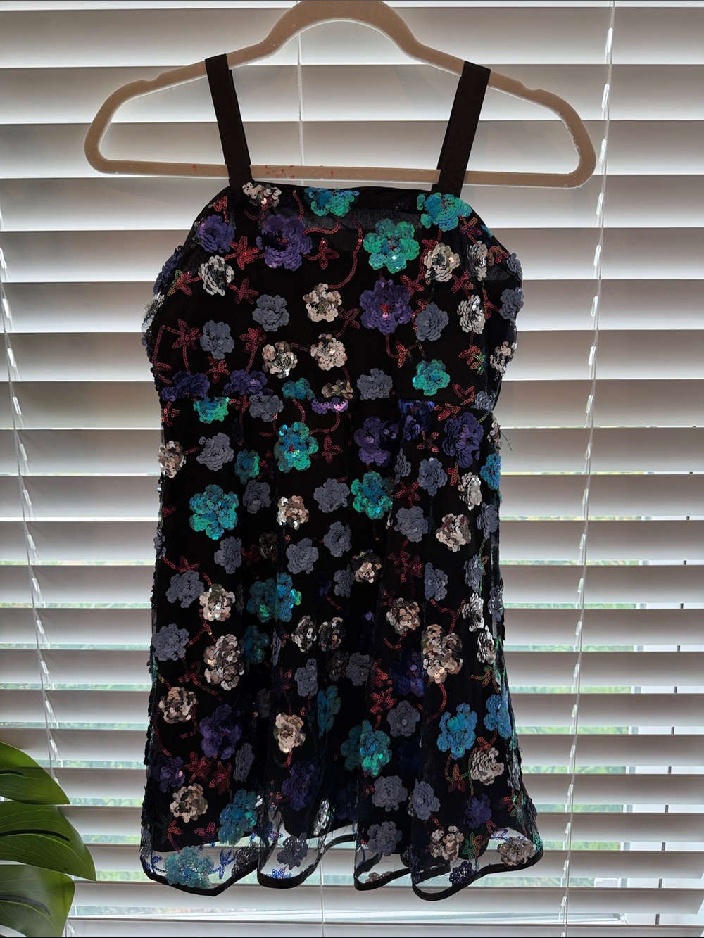 Allison & Kelly  Sequin Floral Party Dress